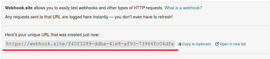 indywidualny link do generowanie webhooków