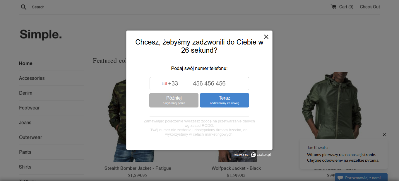 callback w shopify