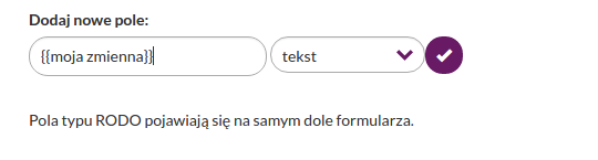 deklaracja nowej zmiennej